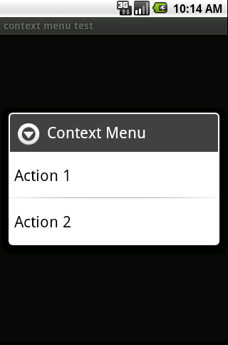 Android – Context Menu